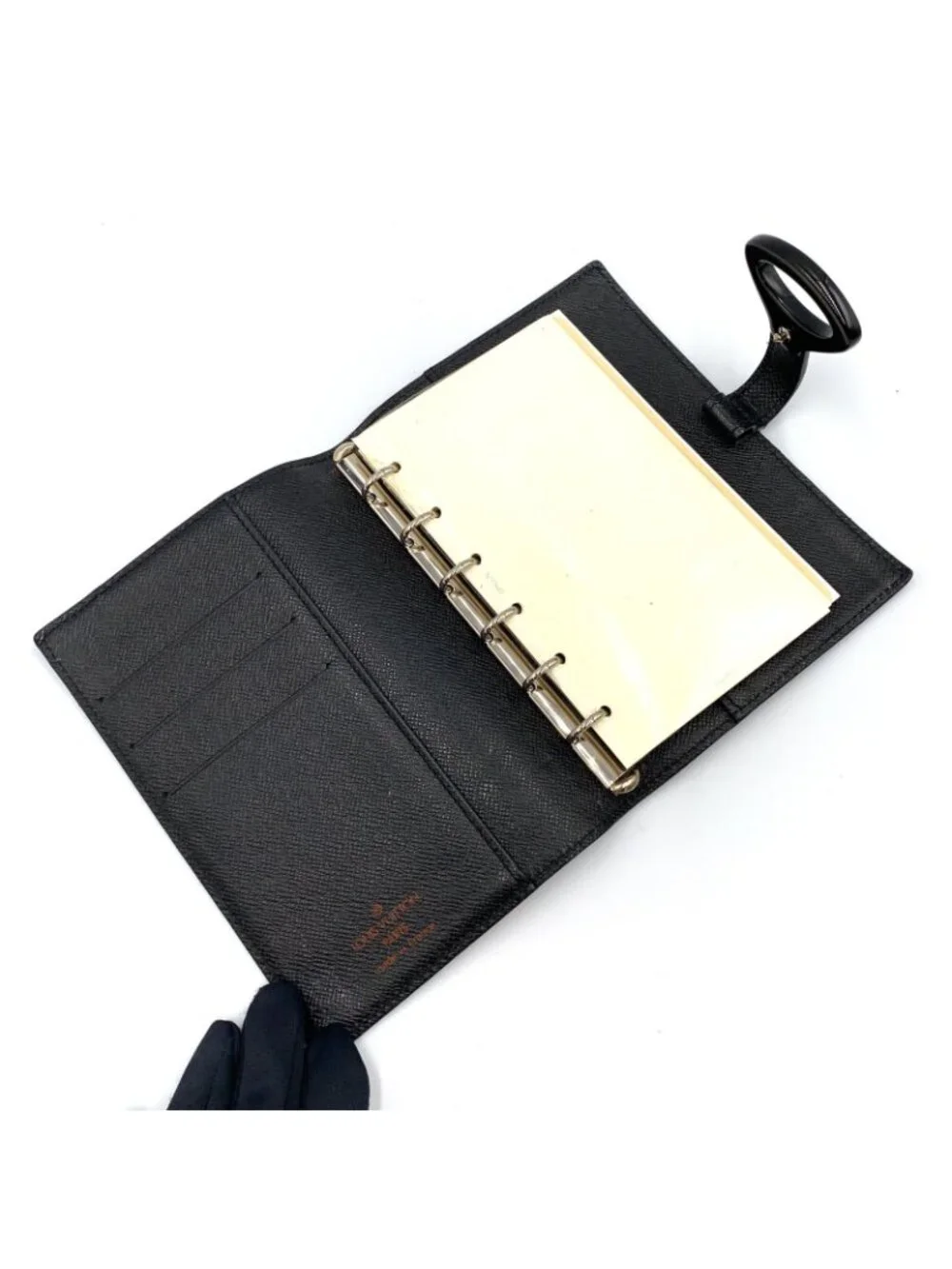 Louis Vuitton Epi Agenda PM Leather Black Notebook Cover